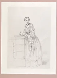 Florence Nightingale con Atenea la lechuza, pub. P. y D. Colnaghi, 1855